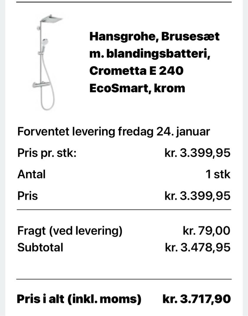 Jeg har brug for en VVS mand , til at skift bruse stang og sæt ind en filter