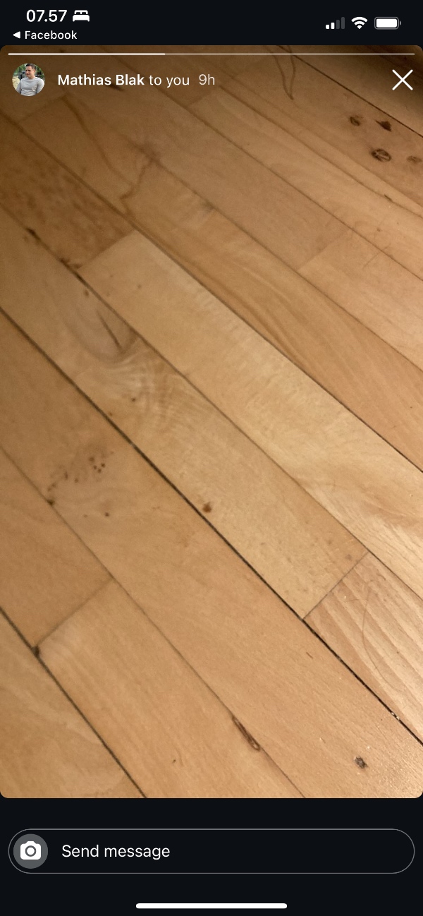 Slibning af gulv + hvid lak (åben for alternativ)