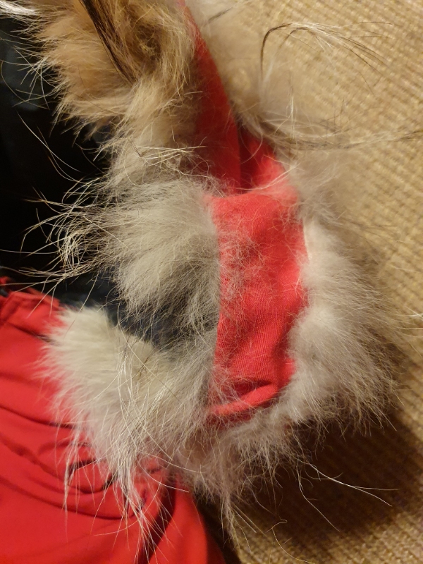 Syning af pelskrave på jakke