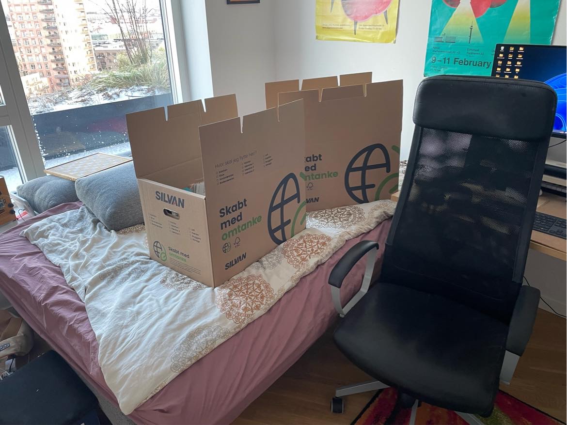 Flytte en seng 1km til opmagsinering