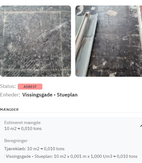 Asbestsanering af fliseklæb