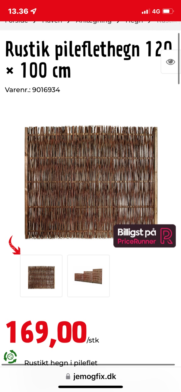 Et hegn sat op- halvt hegn da naboen har sat op i deres side se billede