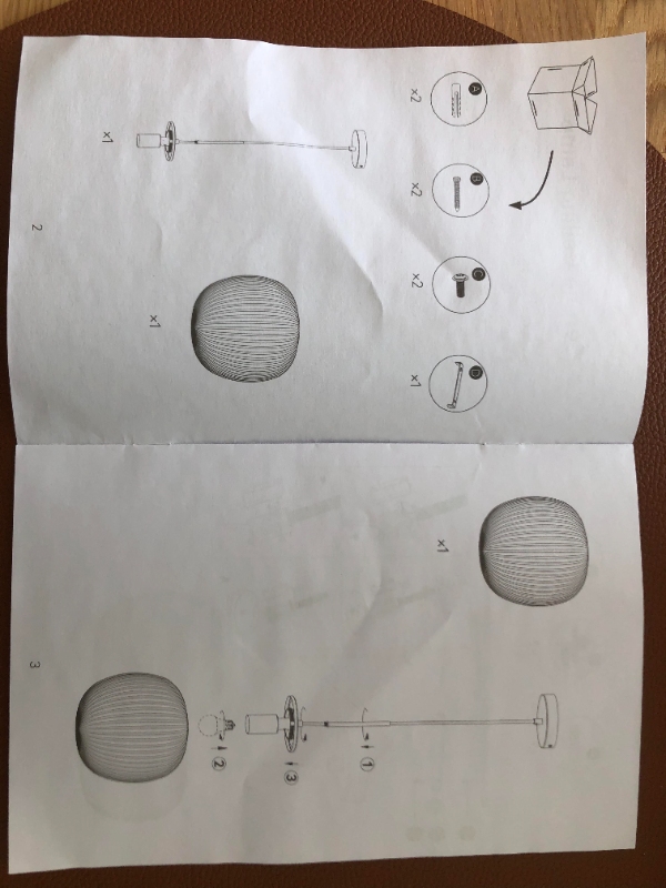 Opsætning af loftlampe