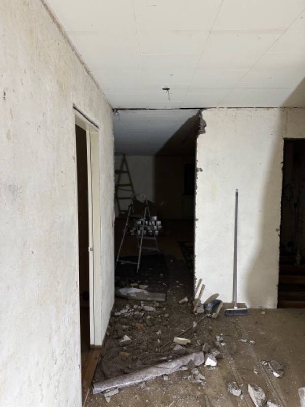 Reetablering af mur over gammel dør