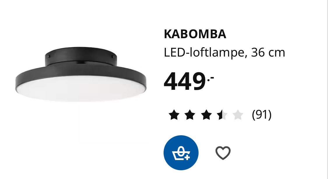 Installation af to lamper