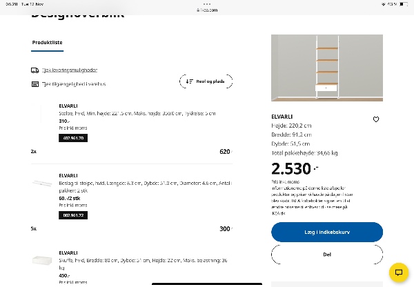 Montering/opsætning af diverse