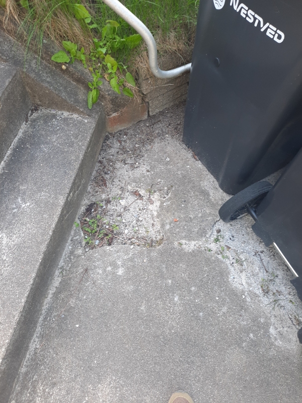 Reparation af muret trappe