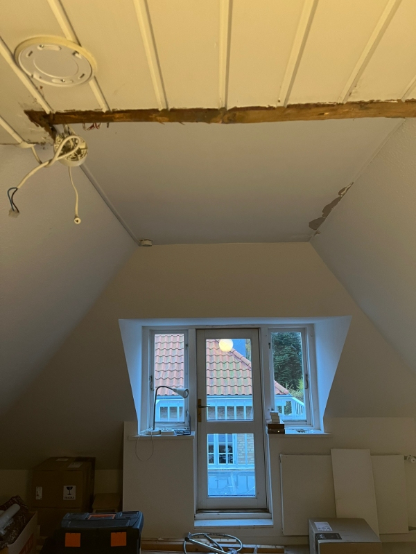 Listetræ på vægge og loft