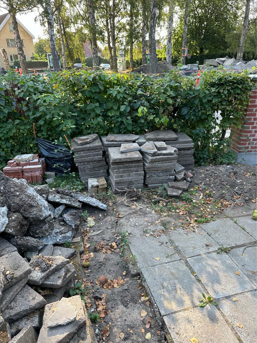 Flytte havefliser mm