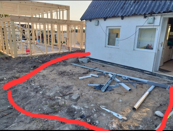 Fundament til 15 m2 udestue