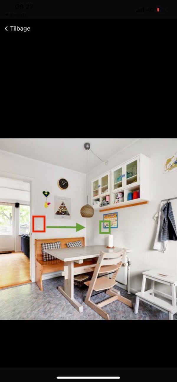 Flytning af afbryder