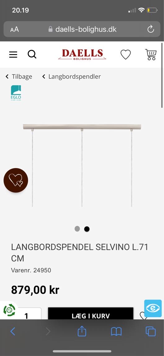 Skal have hængt 1 lampe op