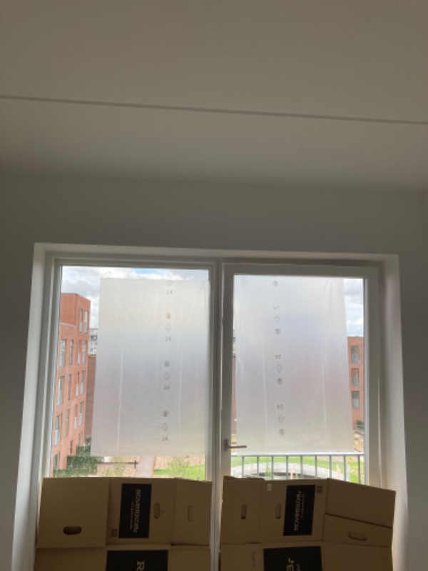 Opsætning af 1 lampe + gardinstang