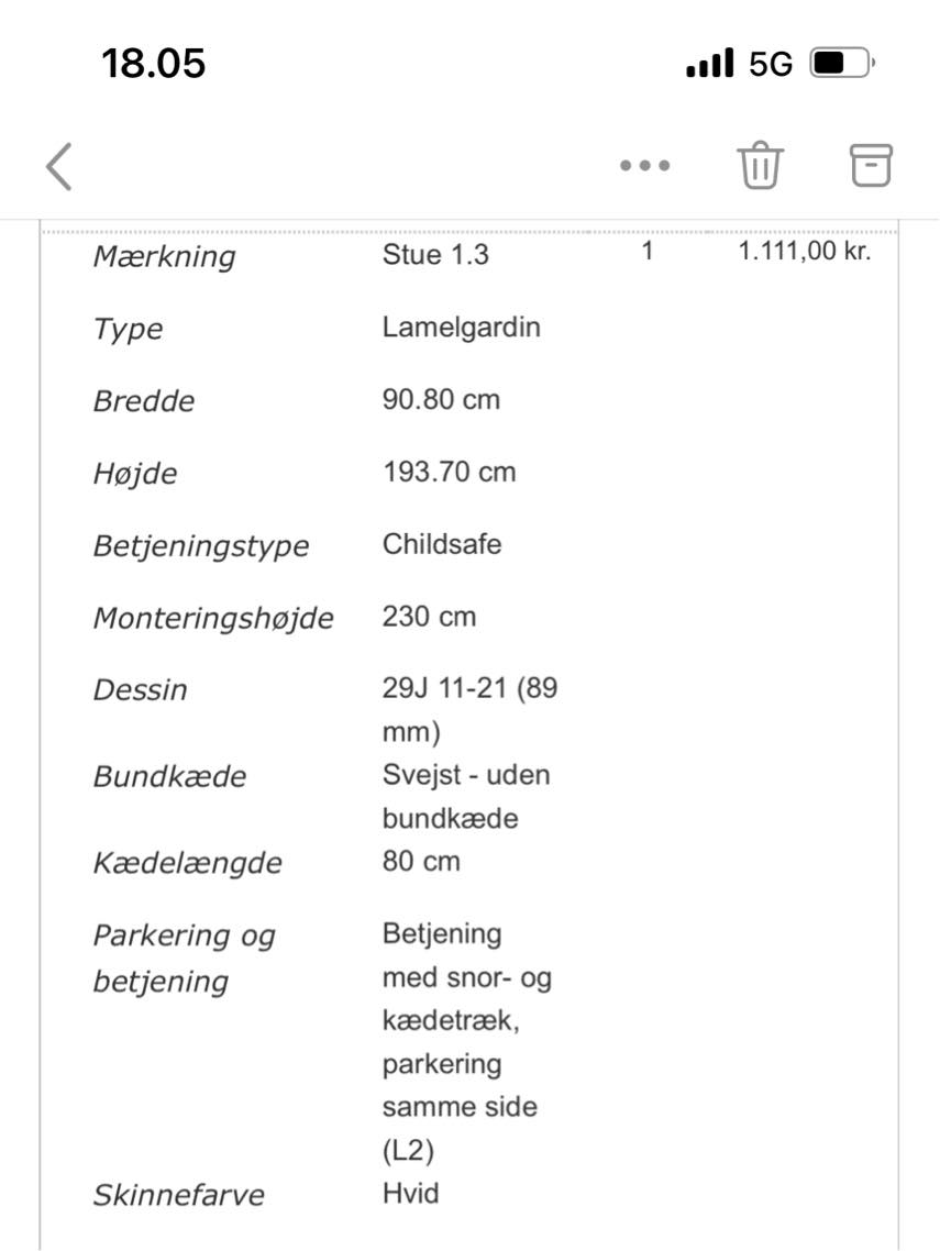 Opsætning af gardiner