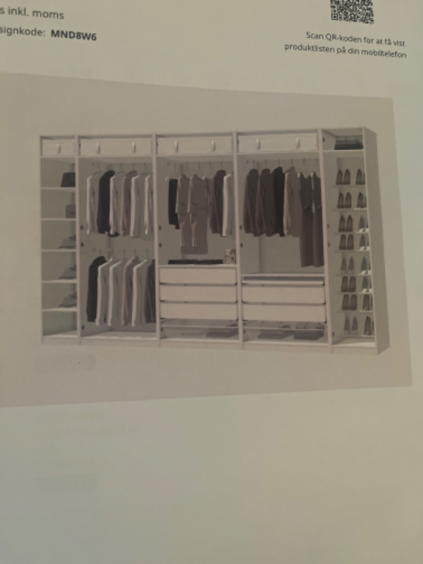 Samling af Ikea Pax skab (4 meter bredt)