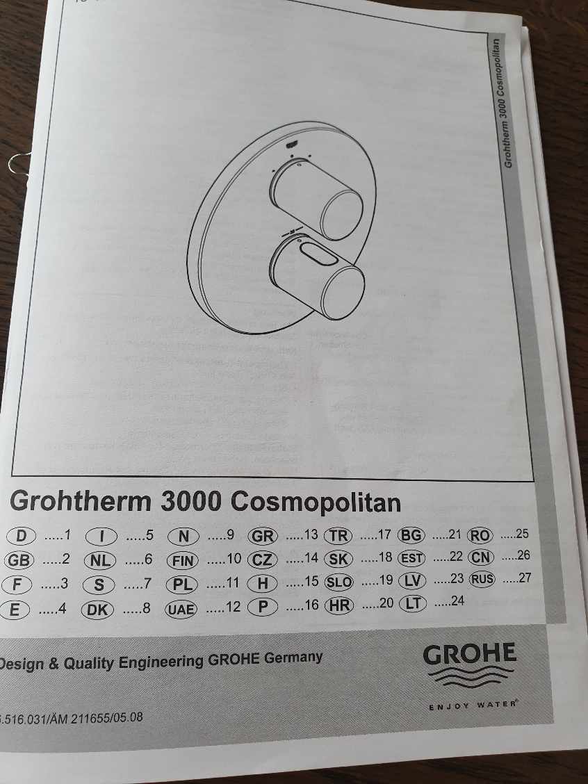Grohtherm 3000 cosmopolitan drypper