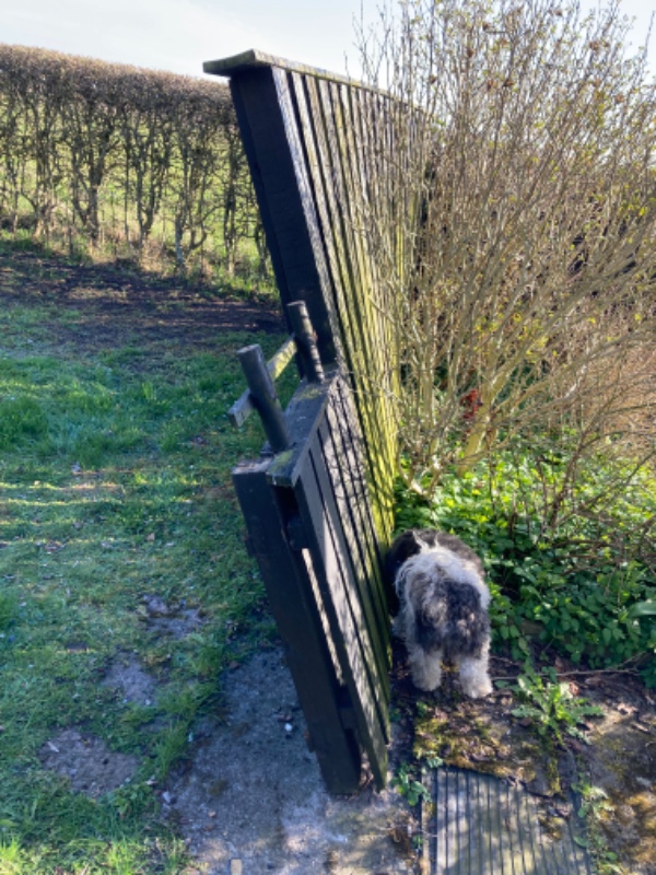 Revet er hegn ned og kørt på genbrugspladsen