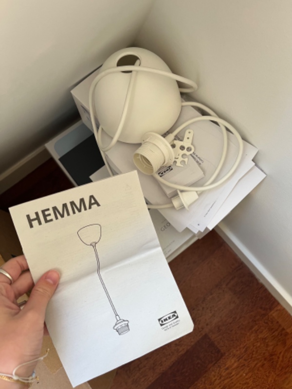 Sætte en loftlampe op