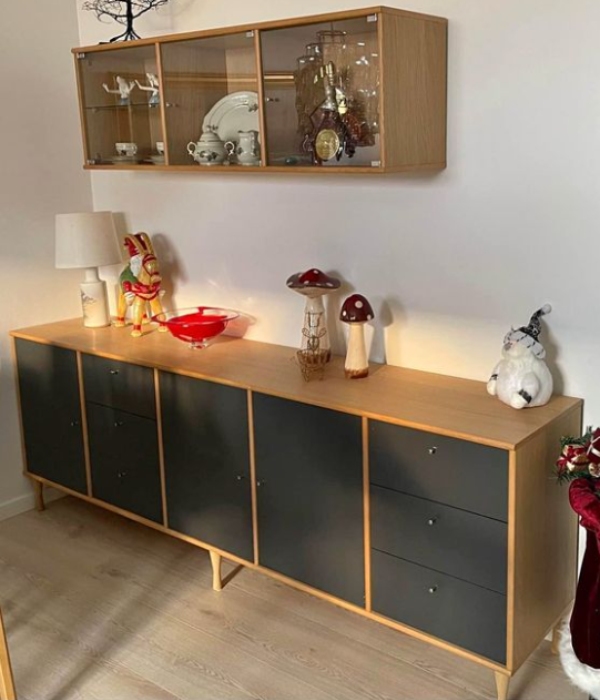 Lille flytning (skænk, tv-møbel og to overskabe)