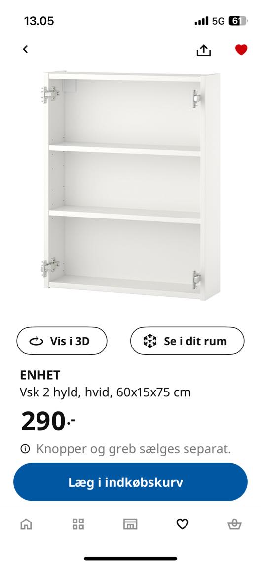 To Ikea garderobeskab, badeværelseskab, sovesofa