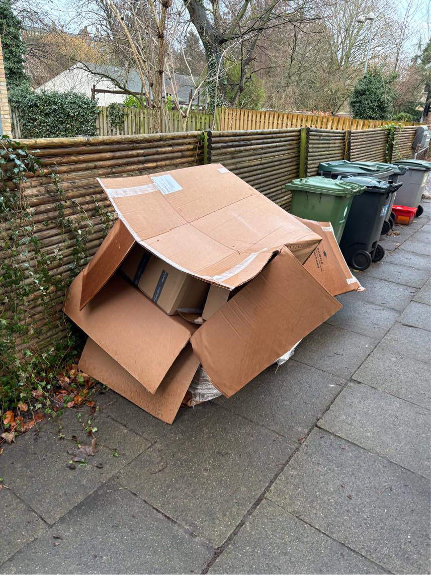 Pap til genbrugsplads