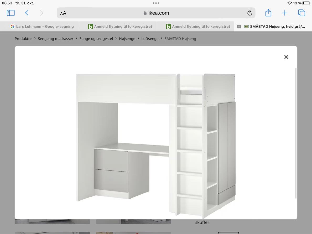 En børnehøjseng fra ikea