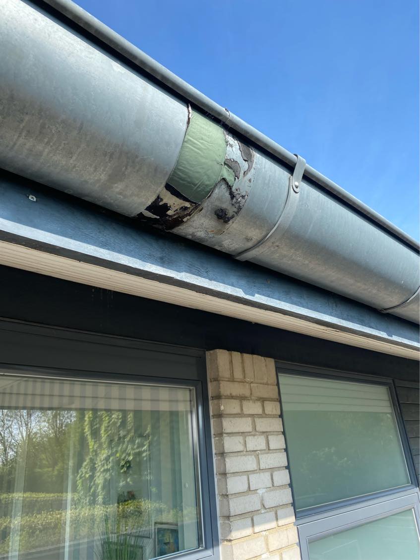 Reparation af zinktagrende