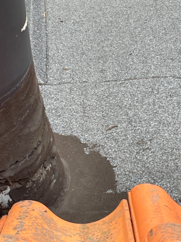 Ny tagindækning af pejseskorsten, tagpap