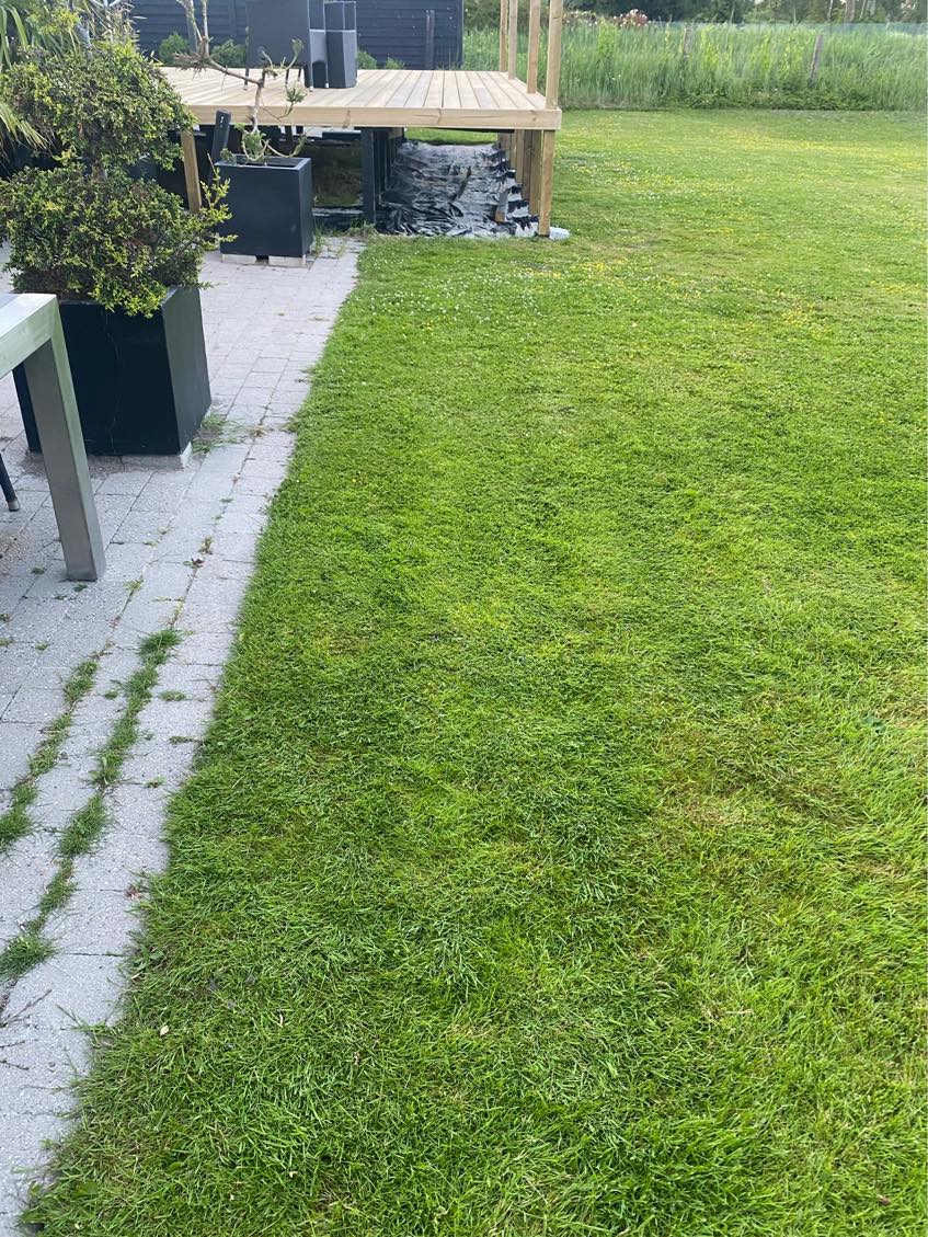 Fjerne græs og lægge herregårdsten