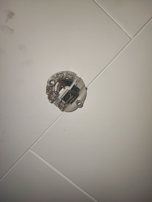 Skal ha sat 2 lamper op i loftet