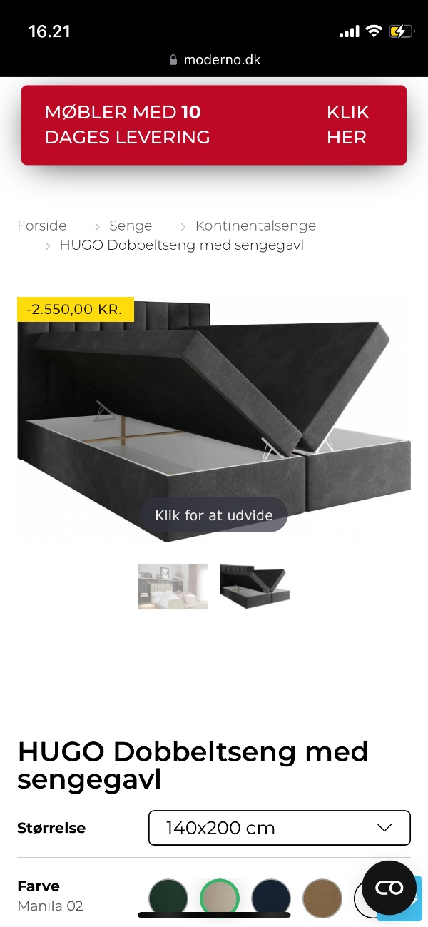 Samling af skab og senge