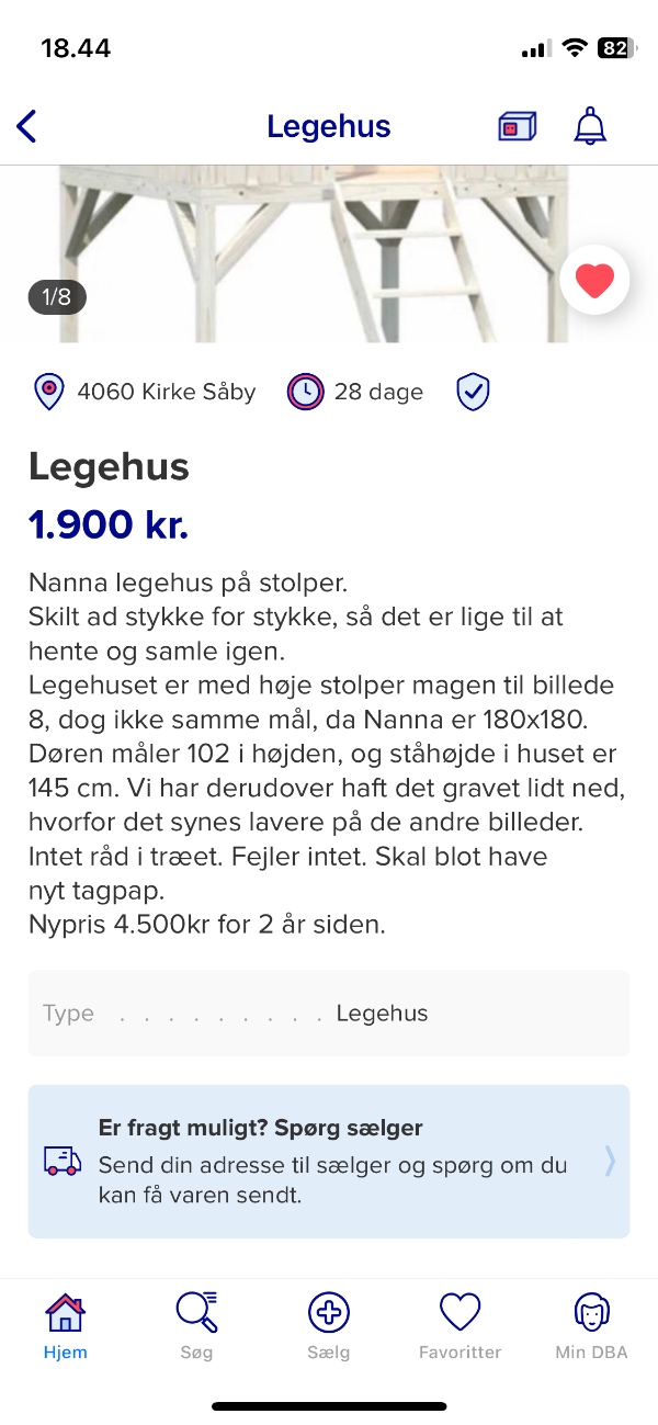 Hente et usamlet legehus