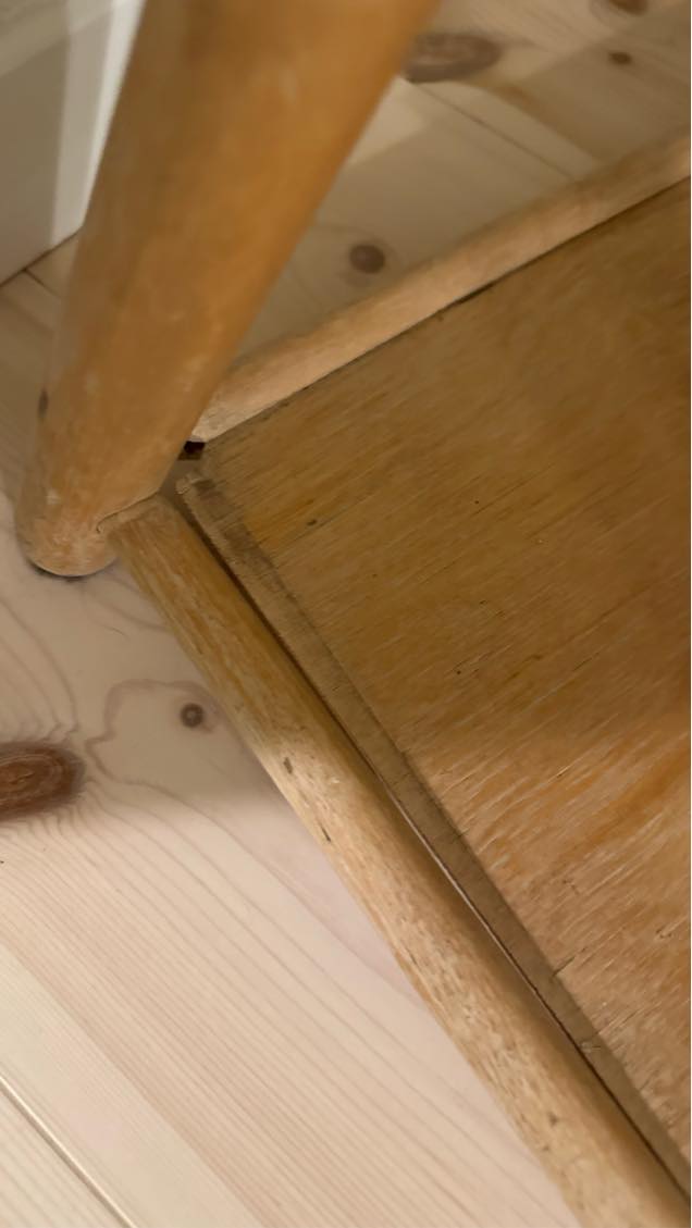 Barnestol små rep, slip og males