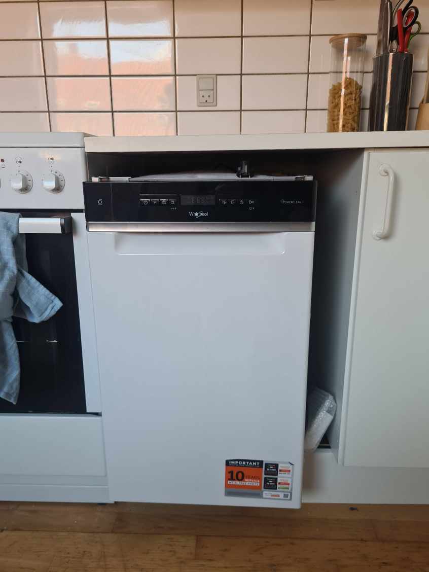 Monteret en opvaskemaskine