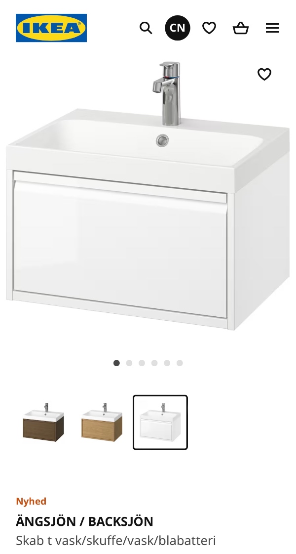 Montering af badeværelsesmøbel med vask