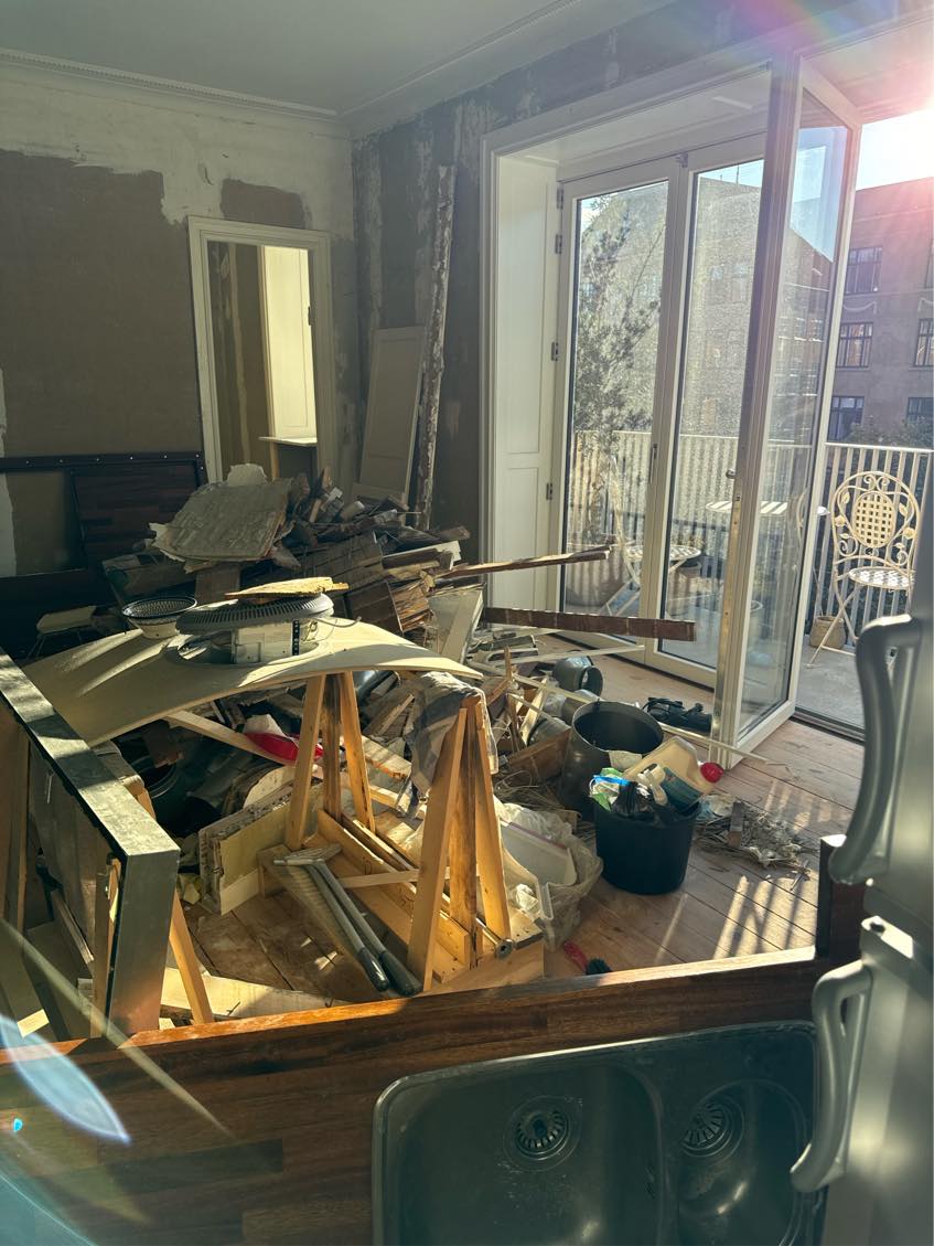 Afhentning af byggeaffald