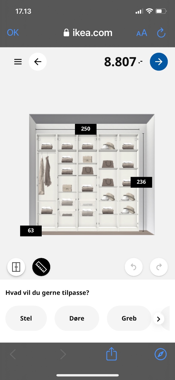 Samle Ikea skab (Pax 5 stk)