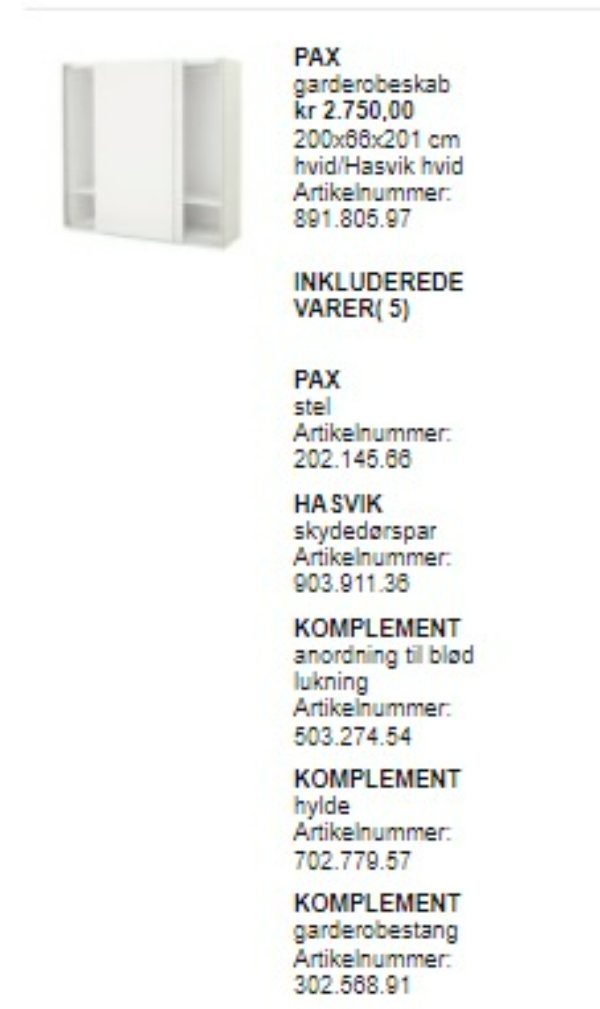Samle IKEA skab