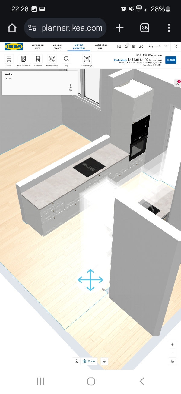 Færdig gør opsætning af ikea køkken