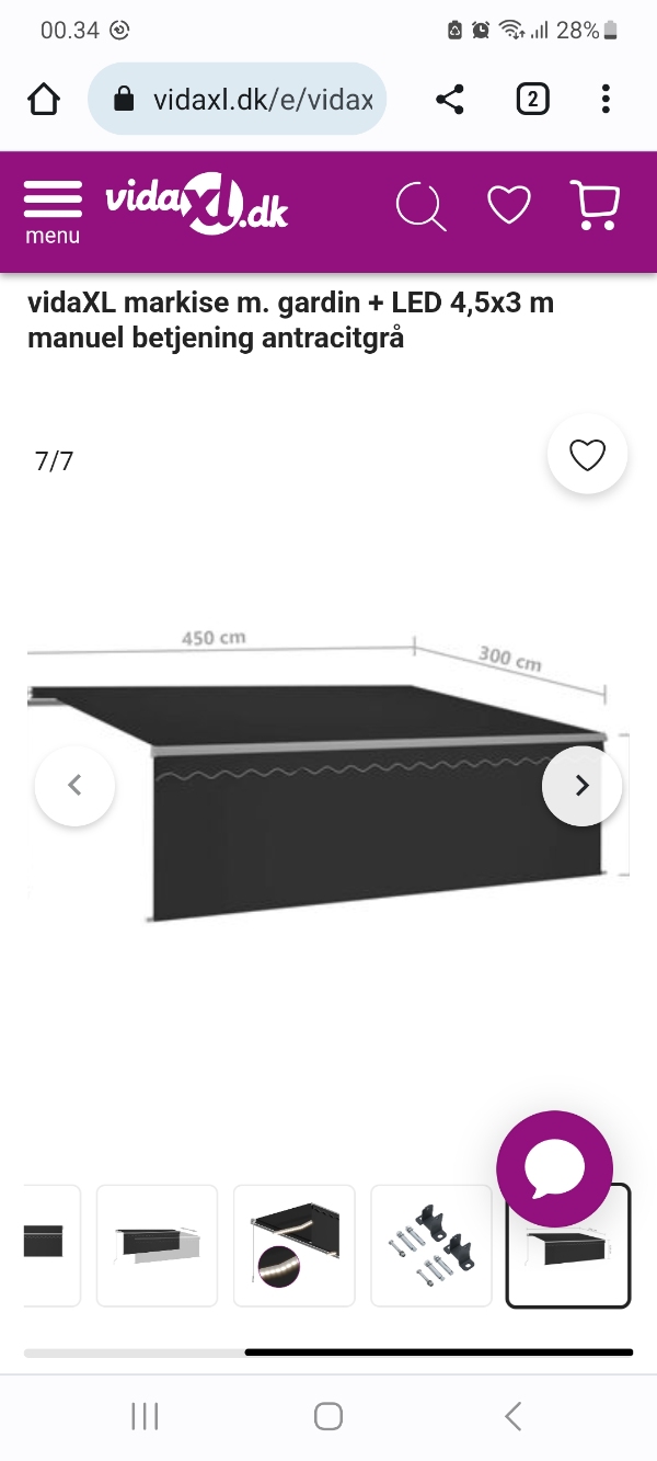 Samle og sætte markise op