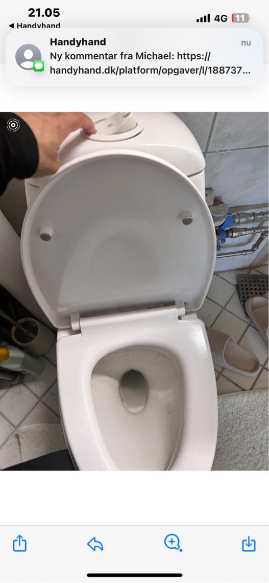 Wc kan ikke skylde ud