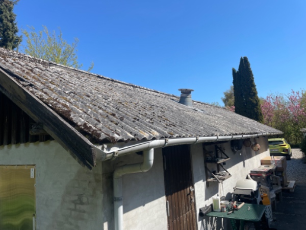 Bortskaffelse af ca 40 gamle eternitplader