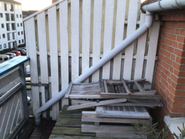 Skiftet et nedløbsrør