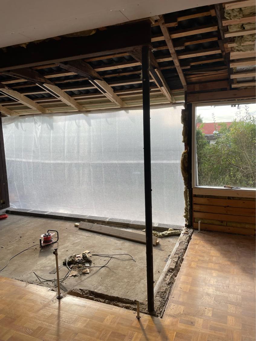 Opsætning af forskaling og gips loft/væg