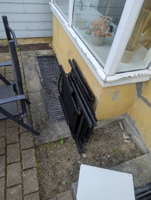Træterasse med trappe