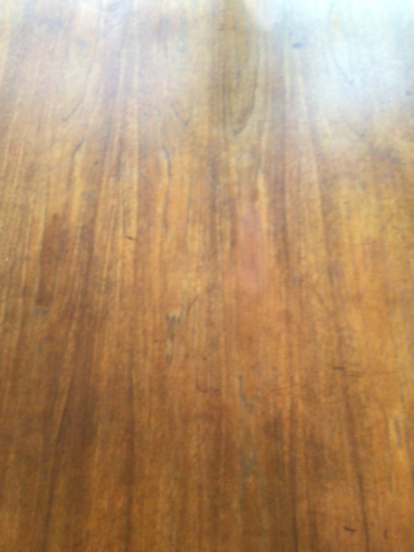 Slibning af bordplade spisebord teak