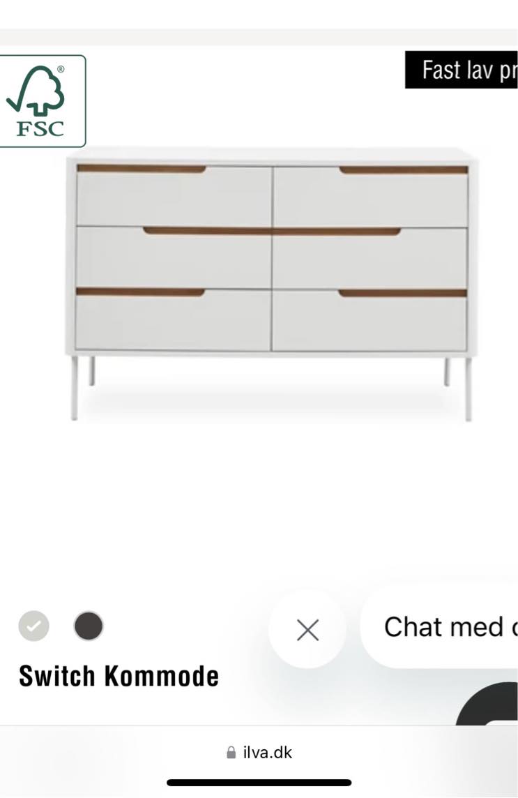 Samle og repareret dobbelt kommode
