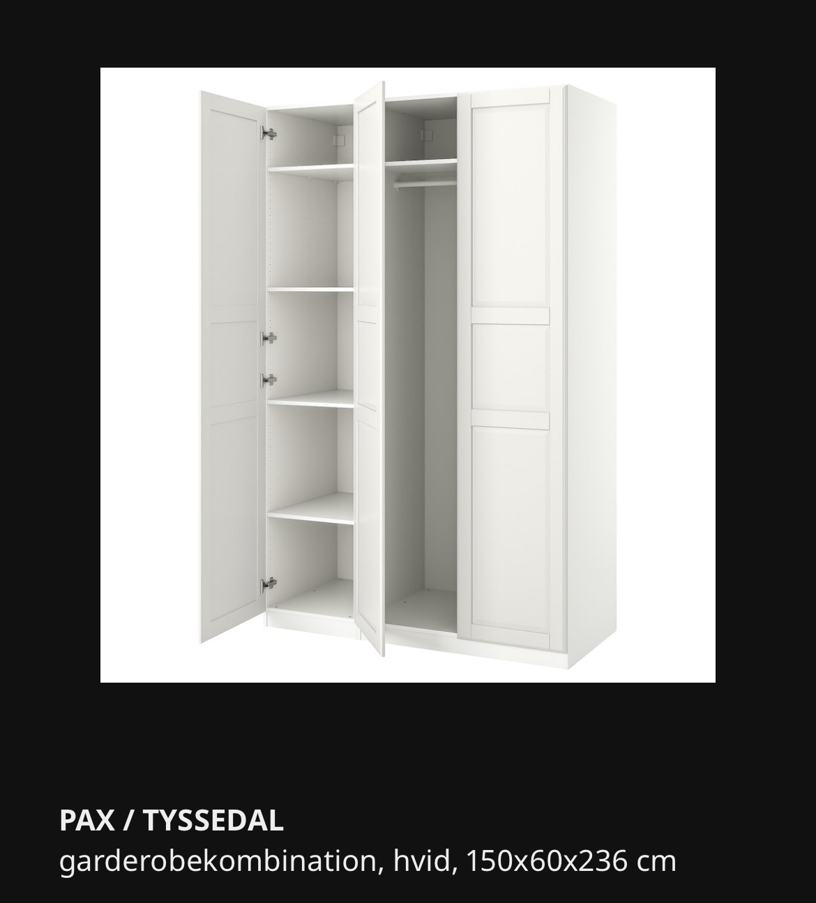 PAX Ikea skab