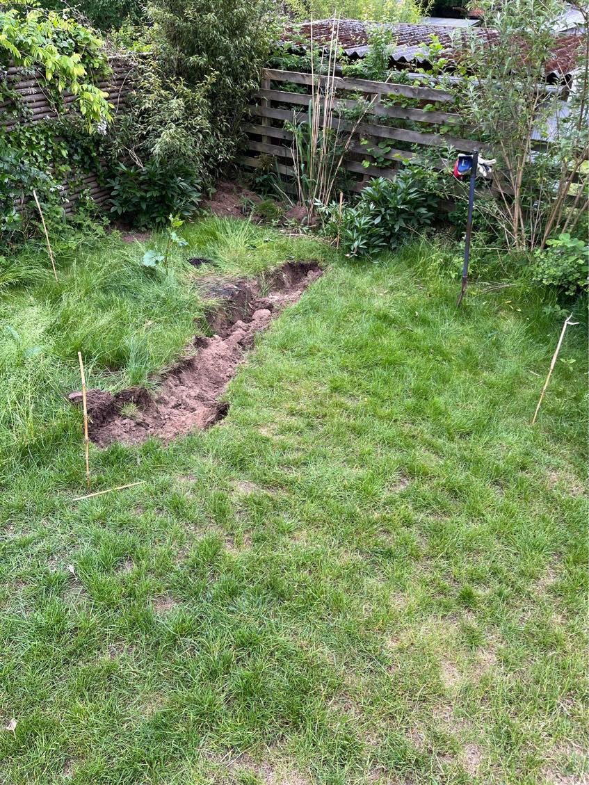 Nedgravning af trampolin