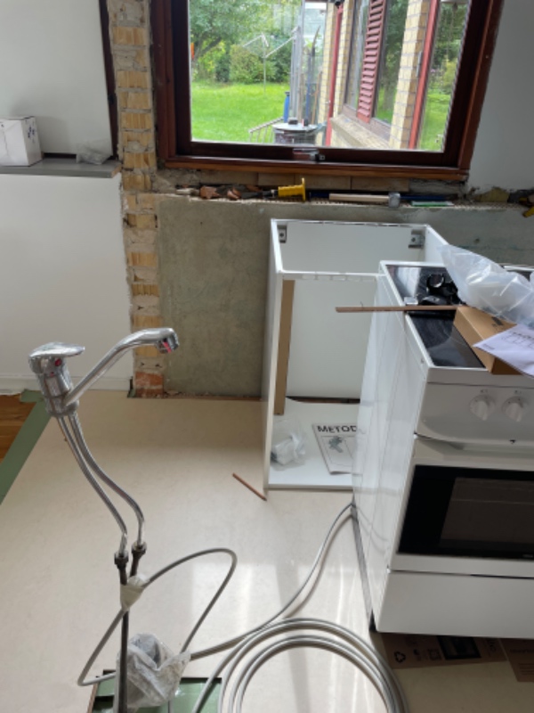 Flytning af vandhane i køkken